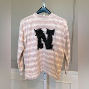 University of Nebraska Huskers Wooly Threads women's vintage striped sweatshirt